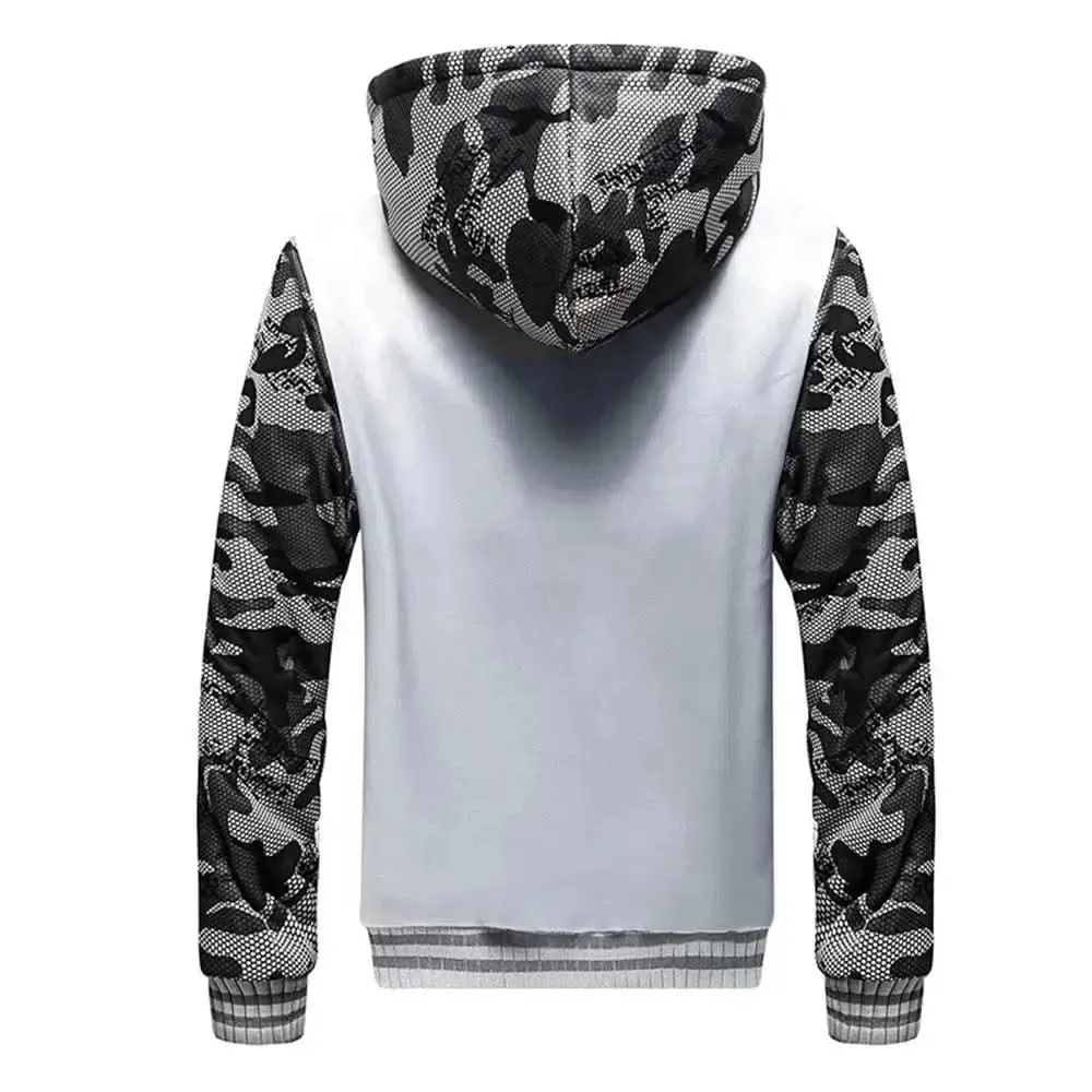 WHWR Luxe Camouflage Fleece-lined Winter Jacket with Hood