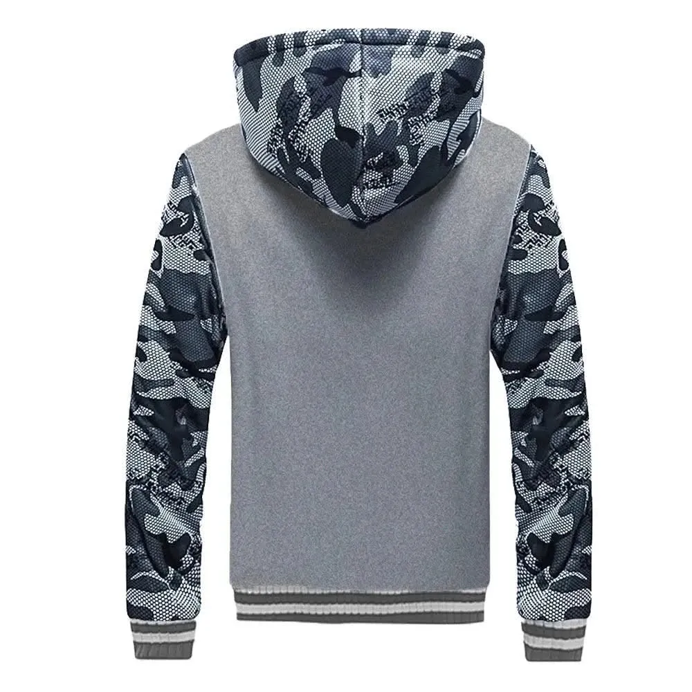 WHWR Luxe Camouflage Fleece-lined Winter Jacket with Hood