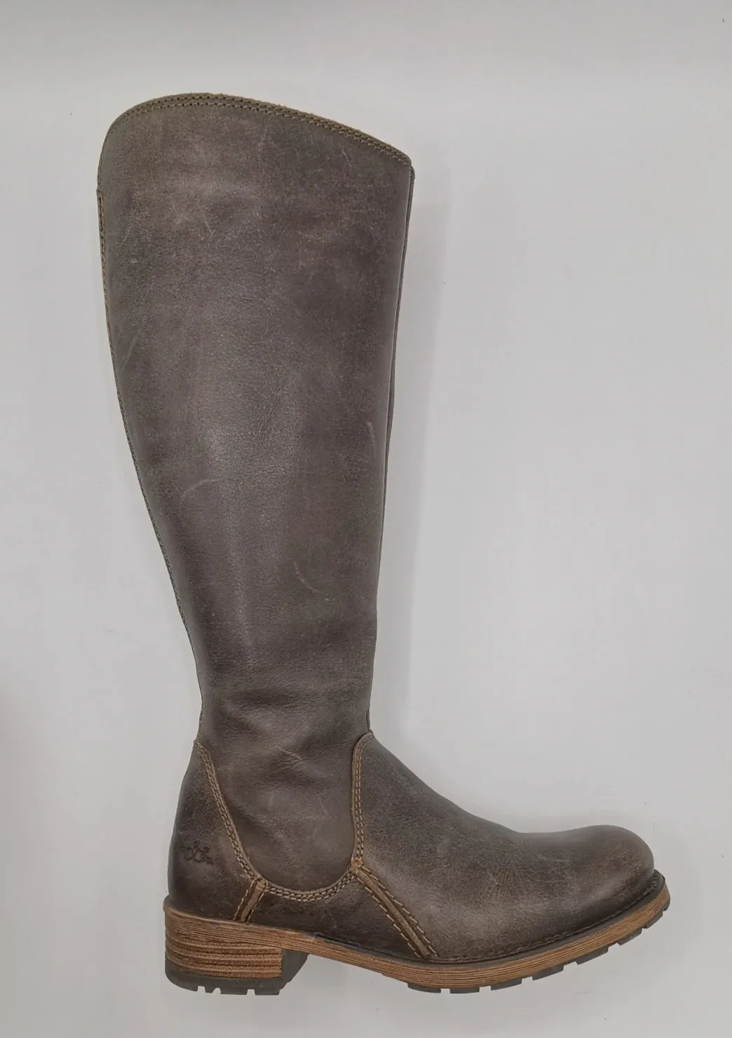 WOMENS SIZE 6.5 US (37) - BOS&CO, Designer Fashion, Tall Leather, Fleece Lined Winter Boots EUC B22
